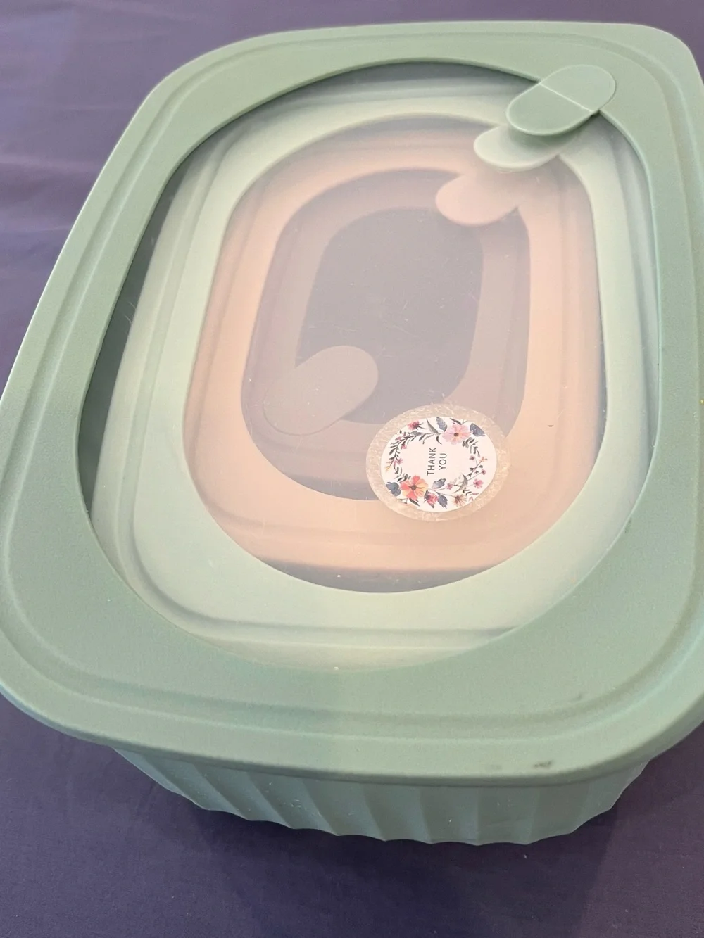 Multi-Size Mint Green and Cream stackable Food Storage Container Set